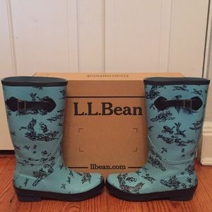 L.L. Bean Printed Wellies SZ 9